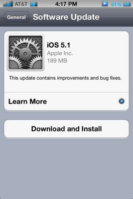 iOS 5.1 Now Available