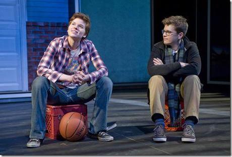 (left to right) Fiona Robert and Ian Daniel McLaren in Steppenwolf for Young Adults' production of fml: how Carson McCullers saved my life written by Sarah Gubbins and directed by Joanie Schultz. Photo by Michael Brosilow.