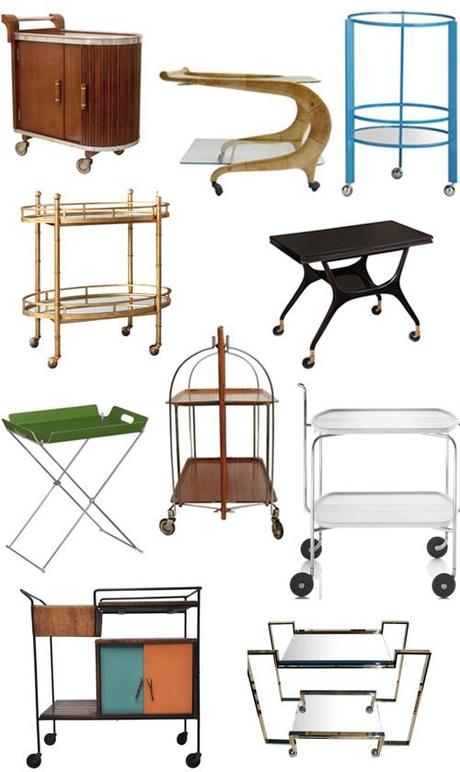 40 Bar Carts, Trolleys and Tray Tables by @StyleCarrot