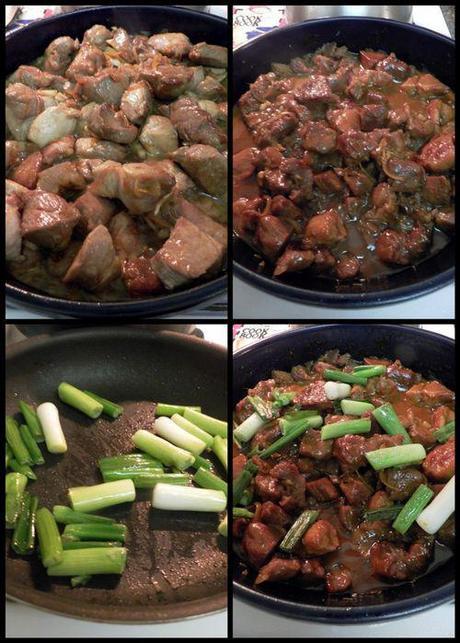 Vietnamese Caramel Claypot Pork - final steps pork collage