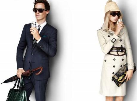 First Look: Eddie Redmayne & Cara Delevingne in brand new Burberry S/S12 Campaign
