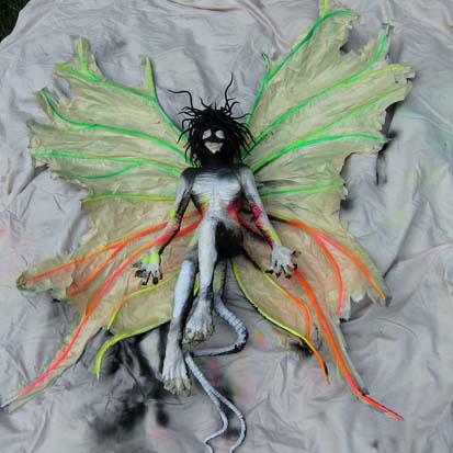 A Paper Mache Dark Butterfly- Finished!