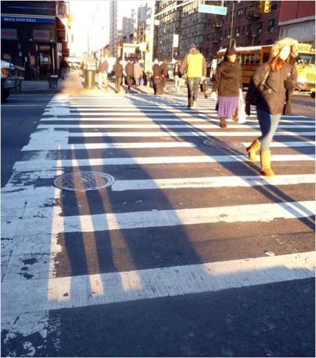 Long shadow Manhattan winter solstice