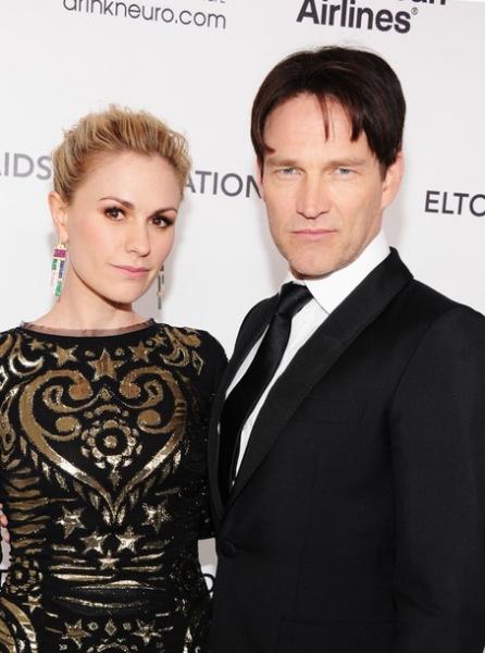 Stephen Moyer and Anna Paquin At Elton John After Oscar Party