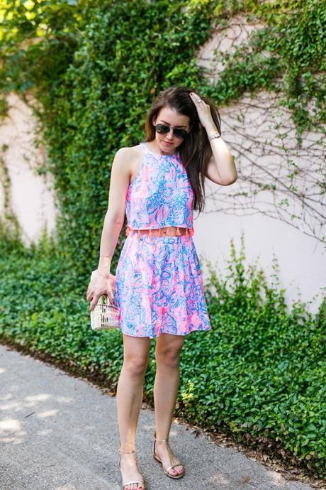 Amy Havins wears a printed skirt set from Lilly Pulitzer.