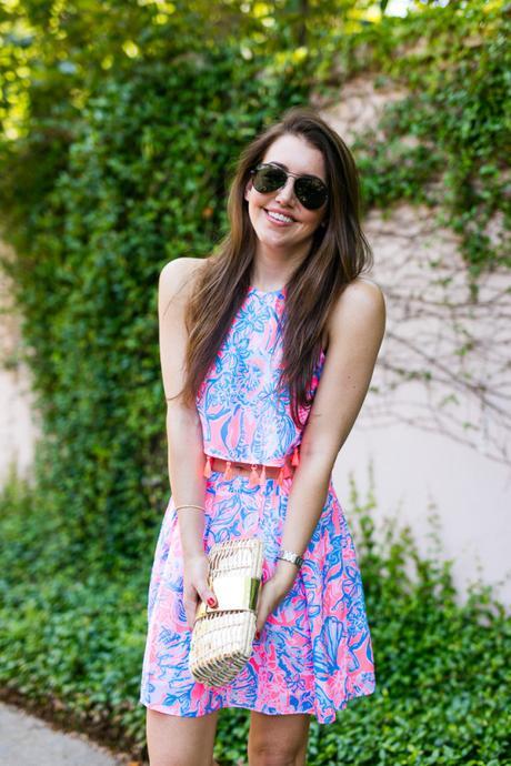 Amy Havins wears a printed skirt set from Lilly Pulitzer.