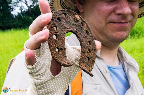 Horseshoe dating from the days when conquistadors traveled el Camino Real de Panama.