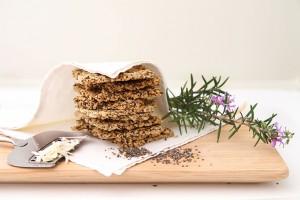 Rosemary, Chia and Parmesan Crackers