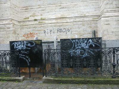 Urinating in Belgium: My Top Three Wee Wees in Brussels Urinals on the side of St. Catherine's Church