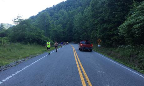 The Hill at mile 8 - Hatfield McCoy Marathon