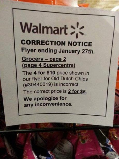 Walmart notice