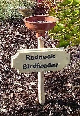redneck birdfeeder