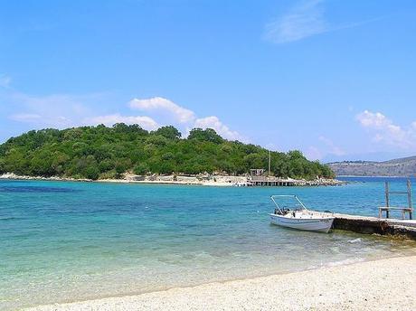 English: Ksamil beach in Albania at the Ionian...