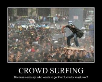 crowd surfing