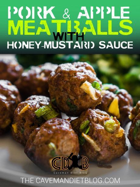 Paleo Dinner Recipes: Pork & Apple Meatballs with Honey-Mustard Sauce main image