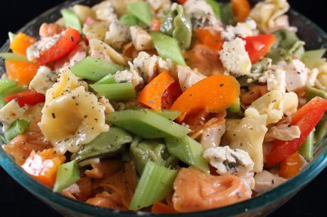 Tortellini Chicken Pasta Salad Close up 3