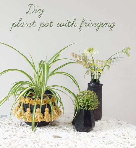 My take on 91 Magazine's DIY plant pots with fringing.