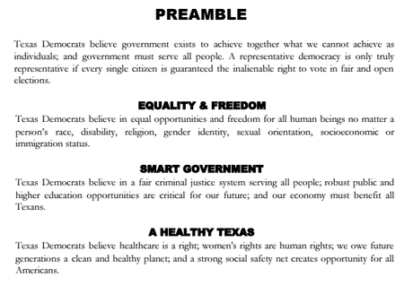 2016 Texas Democratic Platform
