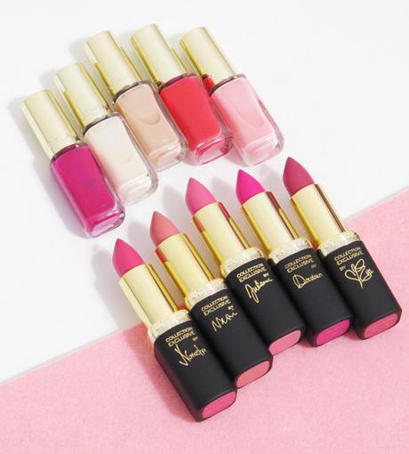 L'Oreal Paris La Vie En Rose Colour Riche Collection Exclusive 2016 - Review swatches natasha naomi julianne doutzen eva lip stick nail polishes