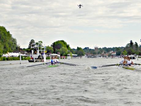 The crews, with drone above.