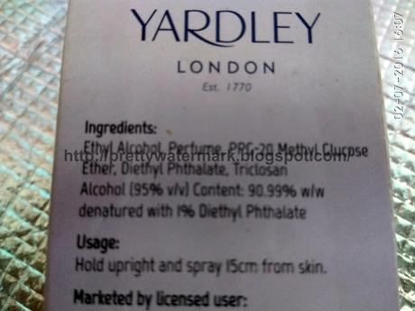 Review-Yardley London-Morning Dew Body Spray