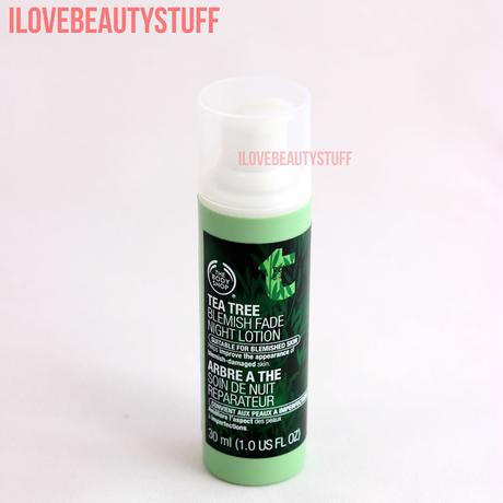 REVIEW- THE BODY SHOP TEA TREE BLEMISH FADE NIGHT LOTION