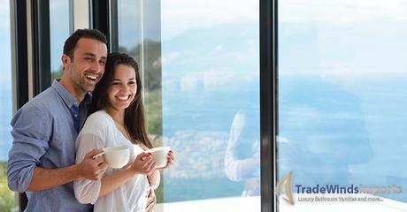 romantic happy young couple relax at modern home indoors