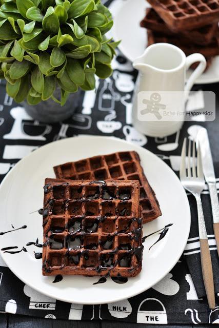 easy crispy chocolate buttermilk waffles