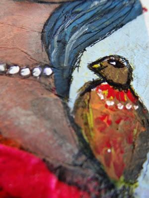 Transformation Thursdays - Mixed Media Painting - Bird Friend
