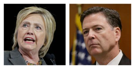 Hillary Clinton and James Comey