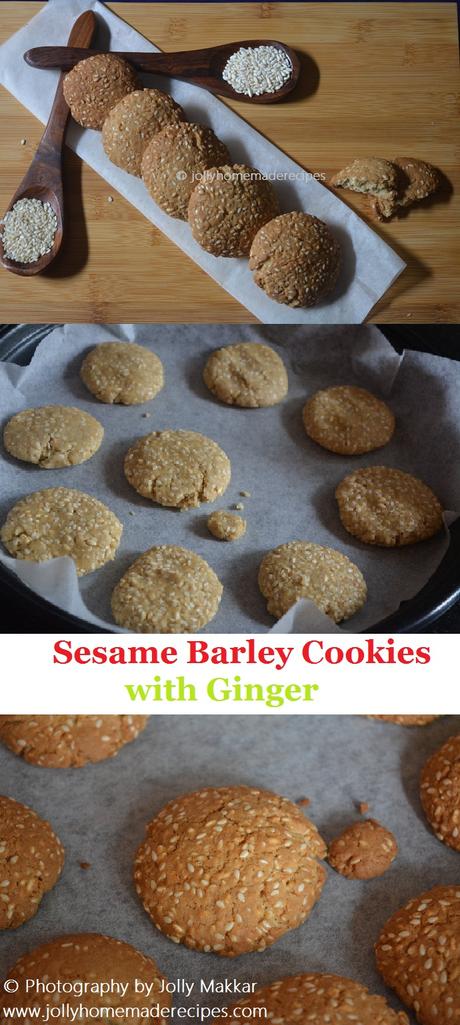 Toasted Sesame Barley Cookies, How to make Sesame Barley Cookies with Ginger