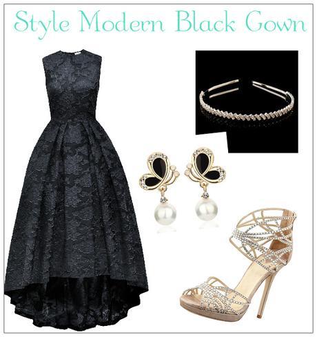 How To Style Modern Black Gown