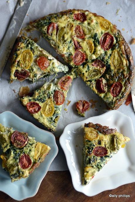 goat cheese spinach tart