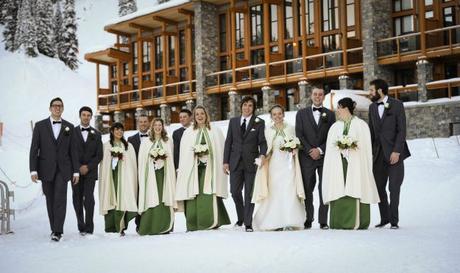 Ski lodge wedding