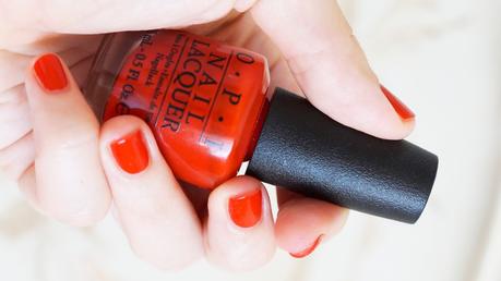 NOTD: O.P.I. BIG APPLE RED SWATCHES AND REVIEW