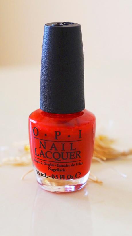 NOTD: O.P.I. BIG APPLE RED SWATCHES AND REVIEW