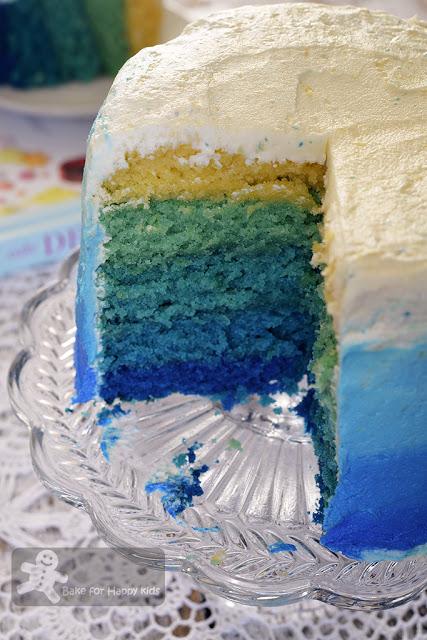 easy moist ombre cake