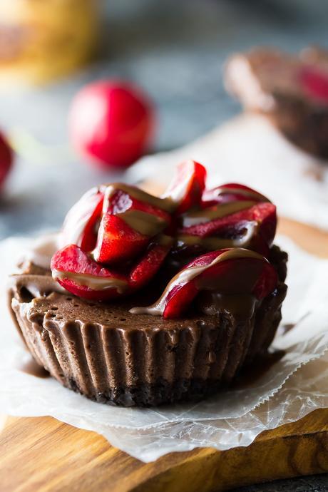 Cherry Chocolate Truffle Frozen Cupcakes (vegan, dairy-free)