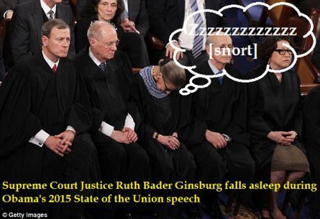 Ruth Bader Ginsburg falls asleep at Obama' 2015 SOTU