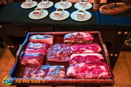 A tray of the different cuts of meat at Patagonia Grill, Panama's best steak.