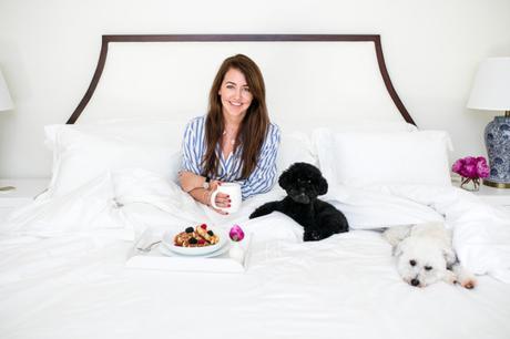 Amy Havins shares photos of her master bedroom and her matouk linens.