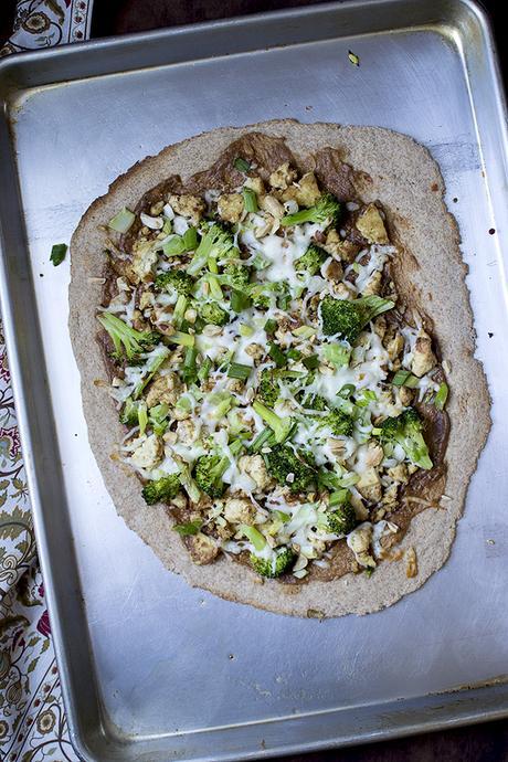 No-rise Spelt Pizza with Thai Tofu Topping