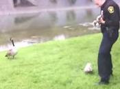 Mother Goose Asks Police Officer Rescue Baby