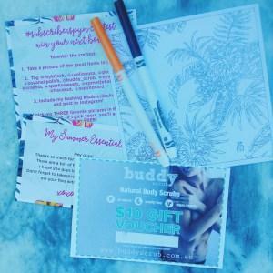 DIY Art Print + Cards + $10 Gift Voucher to Buddy Scrub