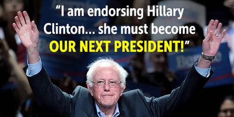 Sanders Enthusiastically Endorses Clinton For President
