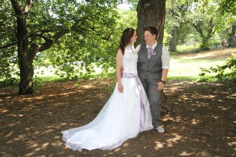 RD wedding central park shade of trees