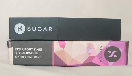 Sugar Cosmetics It’s A-Pout Time Vivid Lipstick 02 Breaking Bare Review& LOTD