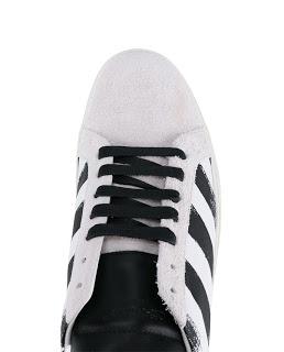 Get Your Stripes!:  Off White Striped Leather Sneakers