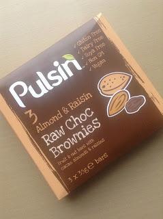 Pulsin Almond & Raisin Raw Choc Brownies