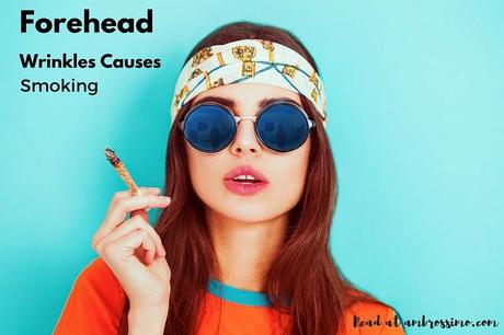 Forehead Wrinkles Causes - Smoking cigarettes